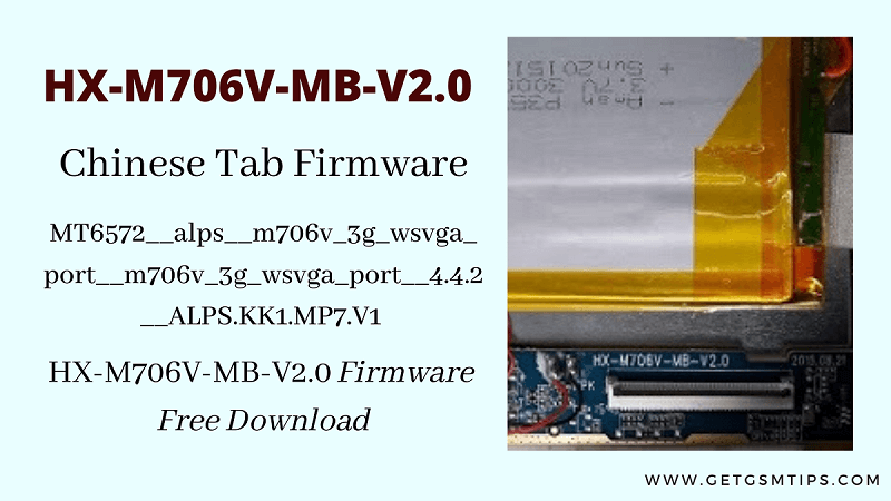 HX-M706V-MB-V2.0 Tab Firmware