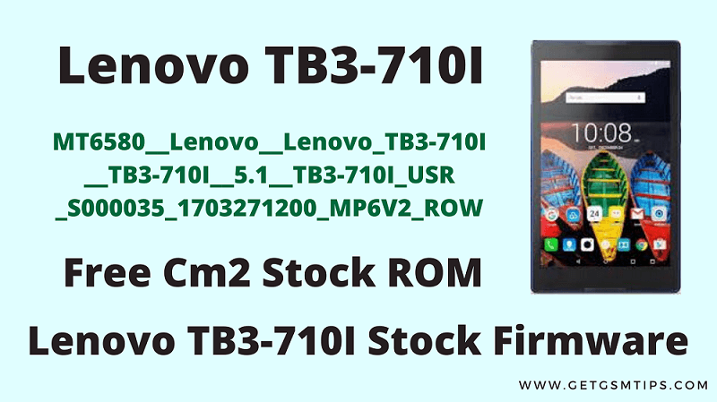 Lenovo TB3-710I Firmware