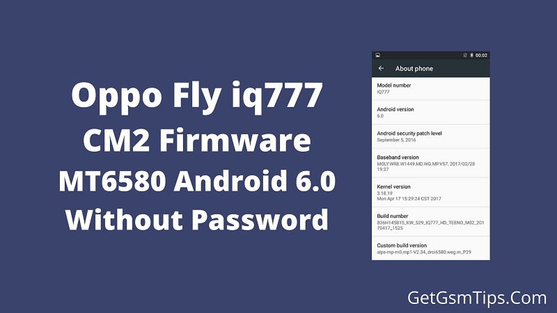 Oppo Clone Fly iq777 Flash File