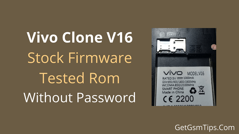 Vivo Clone V16 Flash File