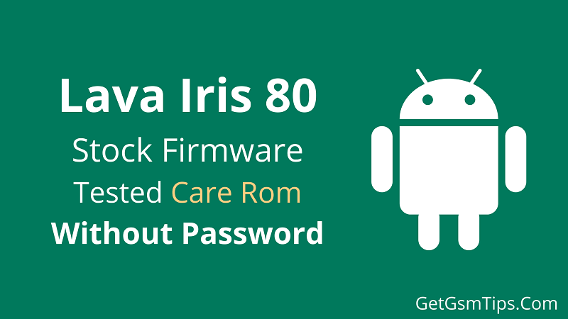 Lava Iris 80 Flash File