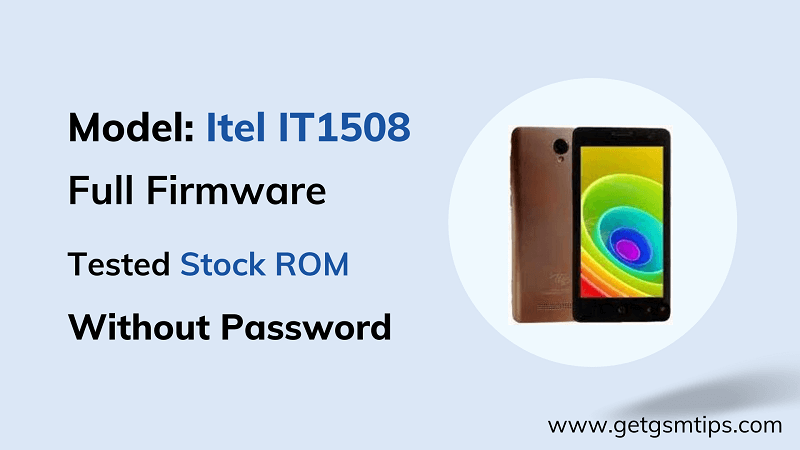 Itel IT1508 Flash File