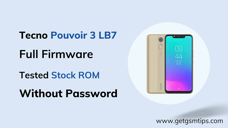 Tecno Pouvoir 3 LB7 Flash File