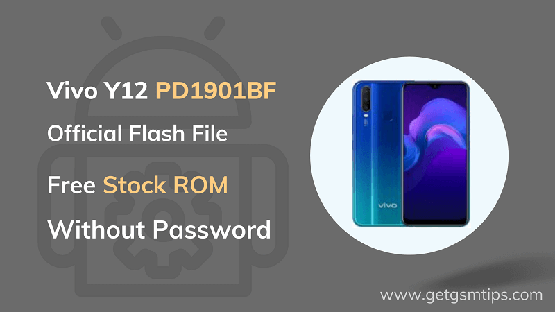Full Firmware For Vivo Y12 PD1901BF