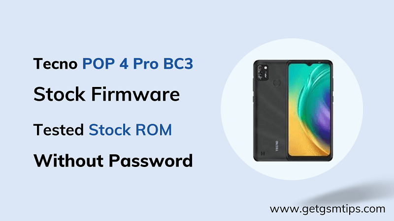 Tecno POP 4 Pro BC3 Flash File