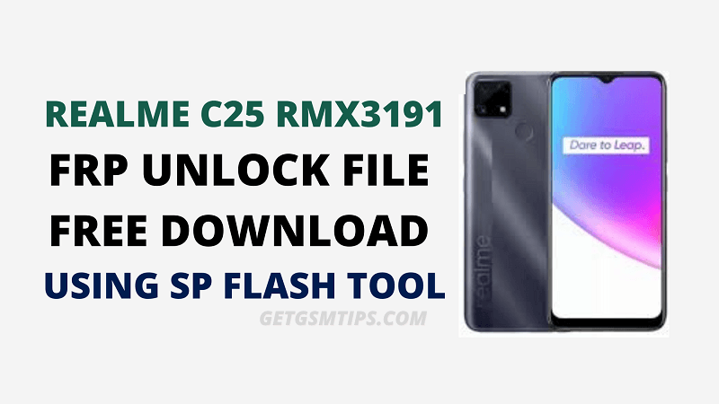 Realme C25 RMX3191 Frp File