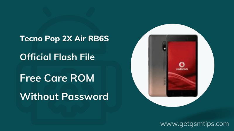 Tecno Pop 2X Air RB6S Flash File