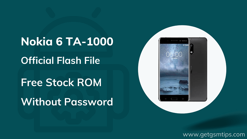 Nokia 6 TA-1000 Firmware