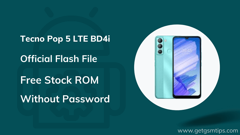 Tecno Pop 5 LTE BD4i Firmware