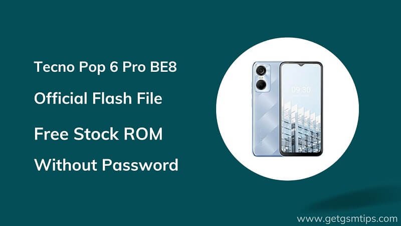 Tecno Pop 6 Pro BE8 Firmware